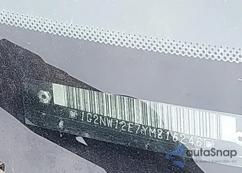 2000 Pontiac Grand Am Gt from USA, damaged, VIN 1G2NW12E7YM816246